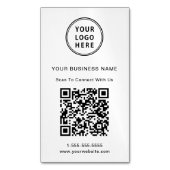 Moderne Logo QR-code Magnetisch Visitekaartje (Voorkant Verticaal)