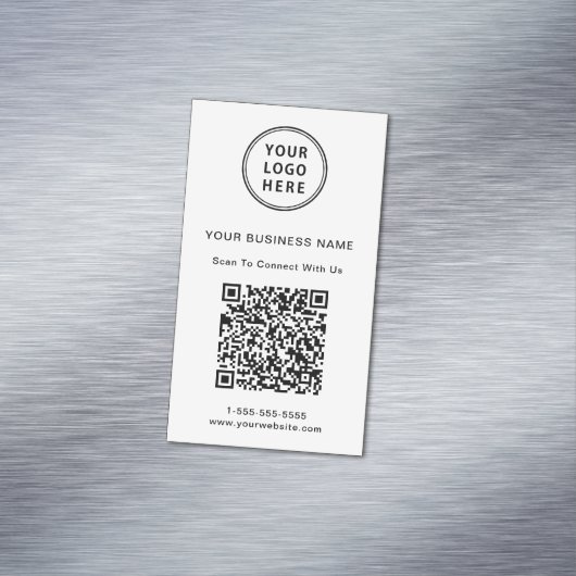 Moderne Logo QR-code Magnetisch Visitekaartje (Voorbeeld)
