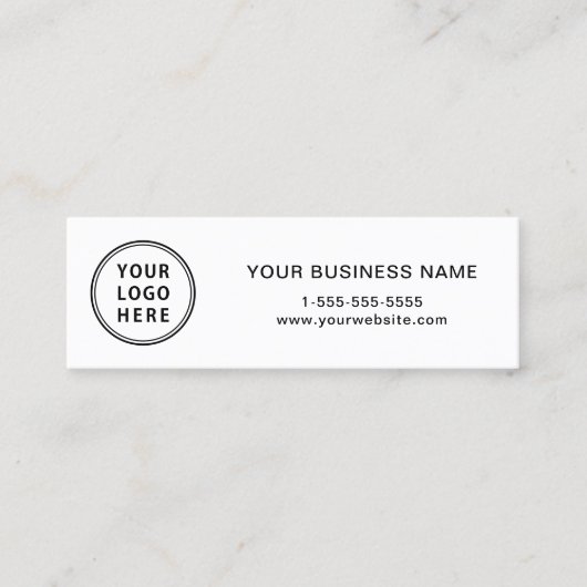 Moderne Logo QR-code Mini Visitekaartje (Voorkant)