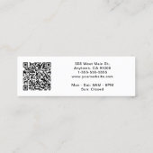 Moderne Logo QR-code Mini Visitekaartje (Achterkant)