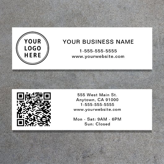 Moderne Logo QR-code Mini Visitekaartje