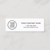 Moderne Logo QR-code Mini Visitekaartje (Voorkant)