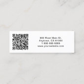 Moderne Logo QR-code Mini Visitekaartje (Achterkant)