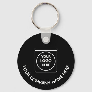 Moderne Logo QR Code Promo Zwarte Sleutelhangers
