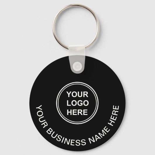 Moderne Logo QR-code - Promotioneel zwart Sleutelhanger (Voorkant)