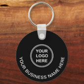 Moderne Logo QR-code - Promotioneel zwart Sleutelhanger (Voorkant)