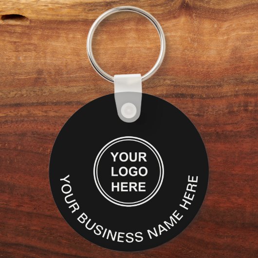 Moderne Logo QR-code - Promotioneel zwart Sleutelhanger (Voorkant)