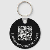 Moderne Logo QR-code - Promotioneel zwart Sleutelhanger (Achterkant)