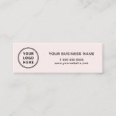 Moderne Logo QR Code Roze Mini Visitekaartje (Voorkant)