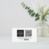 Moderne Logo QR Code Sociale Media Visitekaartje (Staand voorkant)