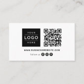 Moderne Logo QR Code Sociale Media Visitekaartje (Voorkant)
