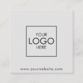 Moderne Logo QR Code Trendy Social Media Foto Vierkante Visitekaartje (Voorkant)