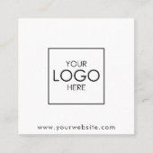 Moderne Logo QR Code Trendy Social Media Foto Vierkante Visitekaartje (Voorkant)