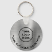 Moderne Logo QR-code voor speciale acties - Zilver Sleutelhanger (Voorkant)