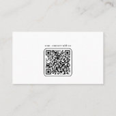 Moderne Logo QR Code Witte Visitekaart Visitekaartje (Achterkant)
