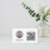 Moderne Logo QR Code Zakelijke Kaart Visitekaartje (Staand voorkant)