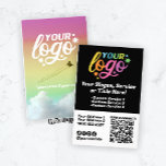 Moderne Logo QR Code Zwart Wit Regenboog Foto Flyer<br><div class="desc">Moderne QR Code Flyer om klanten te wow! Half-letter papierformaat, kwaliteit full-color & dubbelzijdige print, beschikbaar om aan te passen met uw logo, tekst, foto, social media iconen & uw eigen QR Code! Gebruik uw aangepaste QR-CODE om uw klanten te laten verbinden met uw samenleving, "scan & pay", prijs/menu-displays -...</div>