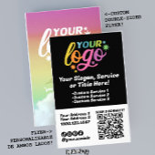 Moderne Logo QR Code Zwart Wit Regenboog Foto Flyer