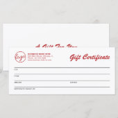 Moderne Logo Red Business Cadeaubon (Voorkant / Achterkant)