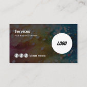 Moderne Logo Scannable QR-code Visitekaartje (Achterkant)