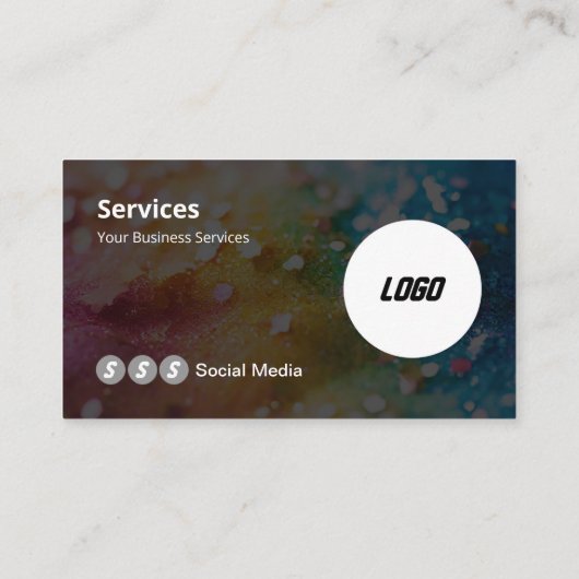 Moderne Logo Scannable QR-code Visitekaartje (Achterkant)