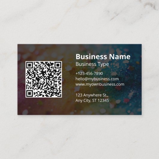 Moderne Logo Scannable QR-code Visitekaartje (Voorkant)