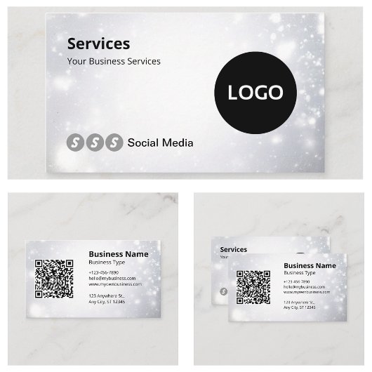 Moderne Logo Scannable QR Code Website Visitekaartje