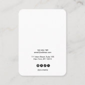 Moderne logo sieraden ketting oorbel display visitekaartje (Achterkant)