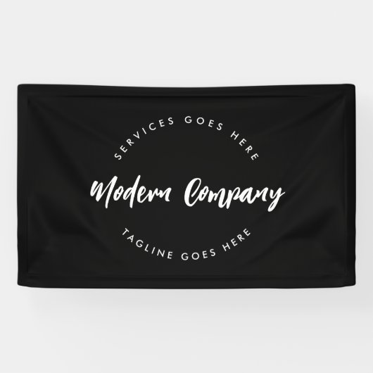 Moderne Logo Sjabloon Aangepast Bewerkbaar Spandoek (Horizontaal)