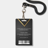 Moderne logo sjabloon personeelsfoto ID Badge (Achterkant met lanyard)