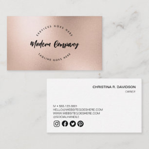 Moderne Logo Sjabloon Roos Gold Custom Visitekaartje