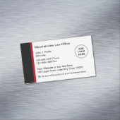 Moderne Logo-Sjabloon van de advocaat Magnetisch Visitekaartje (Voorbeeld)