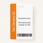 Moderne Logo Sjabloon werknemer Foto naam zuster-i Badge (Achterkant)