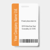 Moderne Logo Sjabloon werknemer Foto naam zuster-i Badge (Back)