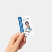 Moderne Logo Sjabloon werknemer Foto naam zuster-i Badge (Handheld)