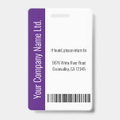 Moderne Logo Sjabloon werknemer Foto naam zuster-i Badge (Back)