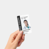 Moderne Logo Sjabloon werknemer Foto naam zuster-i Badge (Handheld)