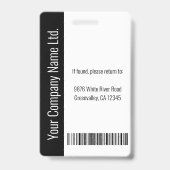 Moderne Logo Sjabloon werknemer Foto naam zuster-i Badge (Back)