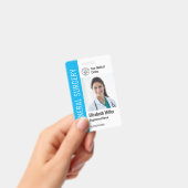 Moderne Logo Sjabloon werknemer Foto naam zuster-i Badge (Handheld)