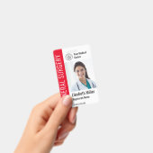 Moderne Logo Sjabloon werknemer Foto naam zuster-i Badge (Handheld)