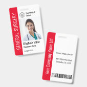 Moderne Logo Sjabloon werknemer Foto naam zuster-i Badge (Front & Back)