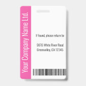 Moderne Logo Sjabloon werknemer Foto naam zuster-i Badge (Back)