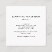 Moderne logo sociale media professioneel eenvoudig vierkante visitekaartje (Achterkant)