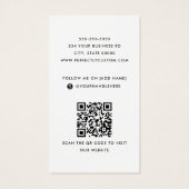Moderne logo sociale media QR witte visitekaartjes (Achterkant)