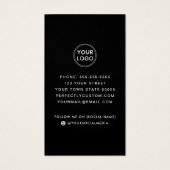 Moderne logo sociale media zwarte visitekaartjes (Achterkant)