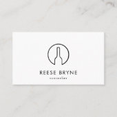 Moderne Logo Sommelier White Visitekaartje (Voorkant)