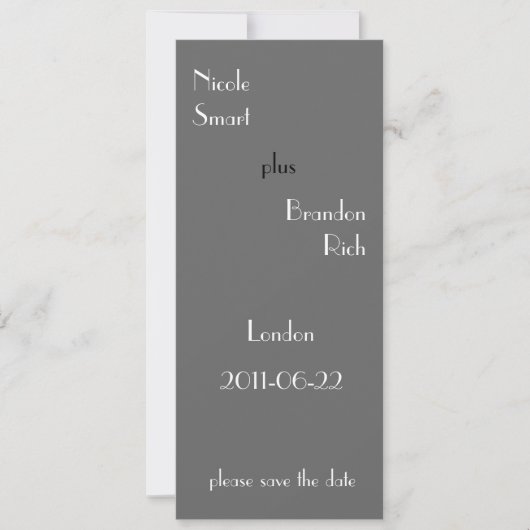 Moderne Logo sparen de Datum Save The Date (Voorkant)