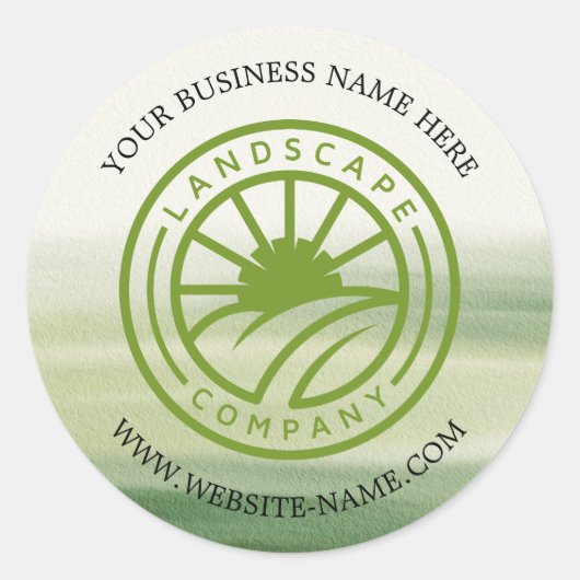 Moderne logo sticker voor landschapsarchitectuur (Voorkant)