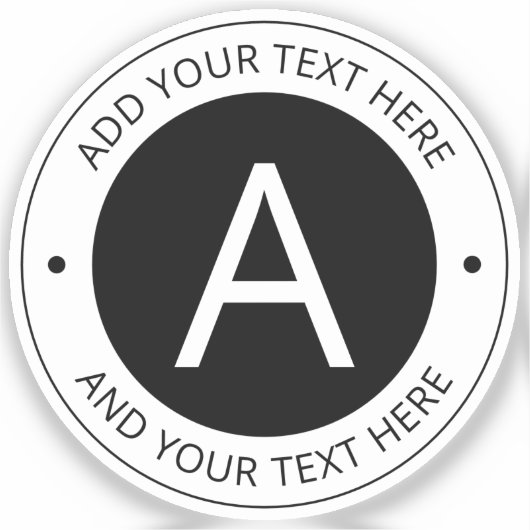 Moderne logo stijl monogram | Zwart transparant Sticker (Voorkant)