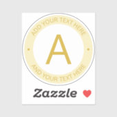 Moderne Logo Stijlmonogram | Goud transparant Sticker (Vel)